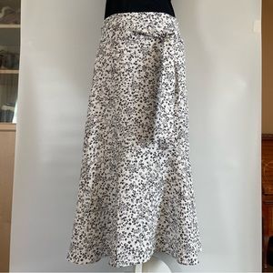 Ann Taylor Floral Tie Waist Flounce Skirt Size 6